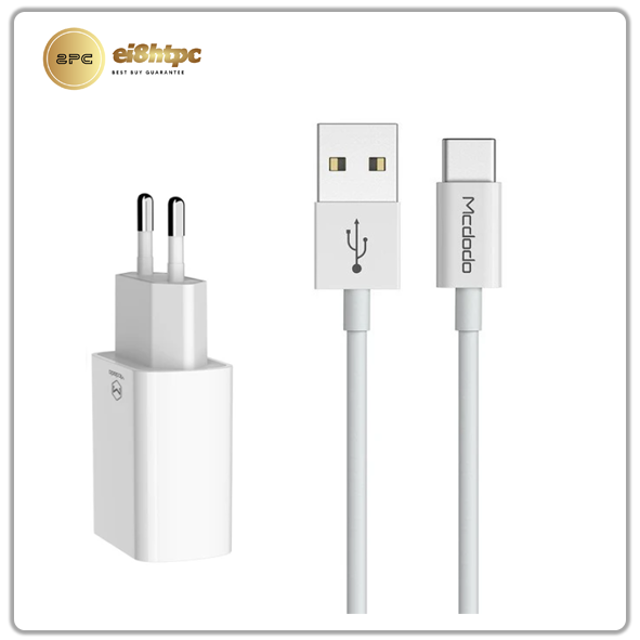 شارژر دیواری مک دودو مدل CH-6721 همراه کابل تبدیل USB-C