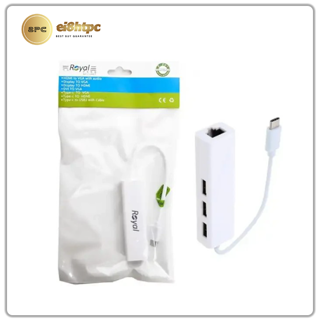 هاب USB رویال مدل RC-4030 با ۴ پورت Type-C و اترنت
