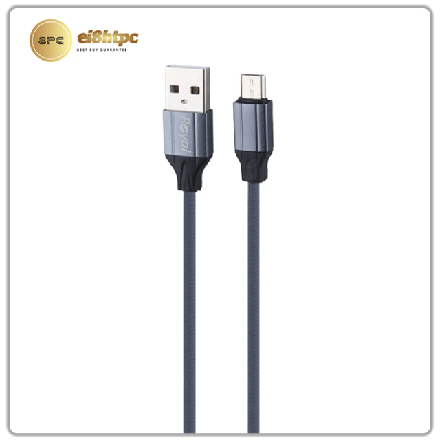 کابل میکرو یو اس بی فست شارژ 2.4 آمپر رویال RCS-118 طول 1 متر