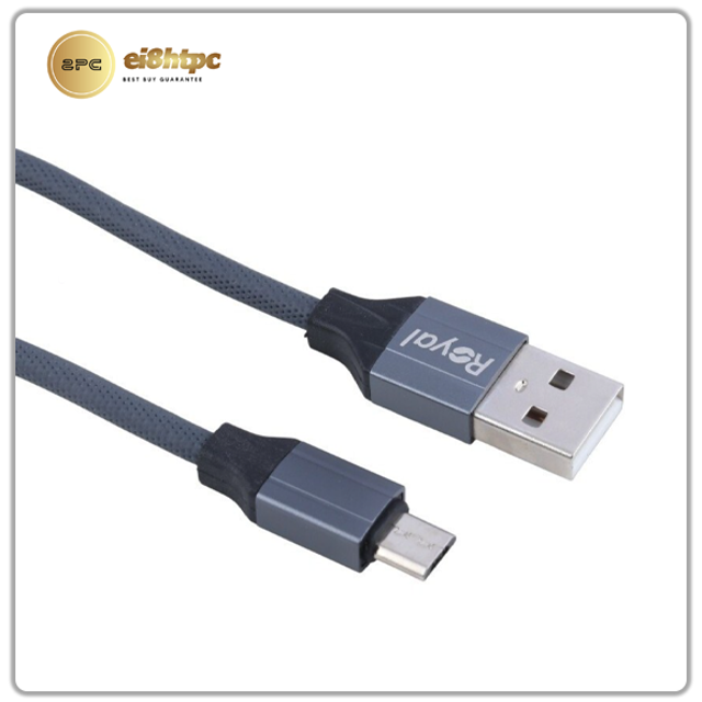 کابل میکرو یو اس بی فست شارژ 2.4 آمپر رویال RCS-118 طول 1 متر