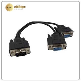 کابل تبدیل ۱ به ۲ VGA دی نت مدل D-NET 1M-2F طول ۰.۲ متر