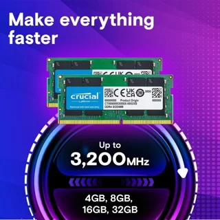 رم لپ‌تاپ DDR4 تک کاناله 8 گیگابایت 3200 مگاهرتز کروشیال مدل CT8 با تایمینگ CL22 و ولتاژ 1 102532128