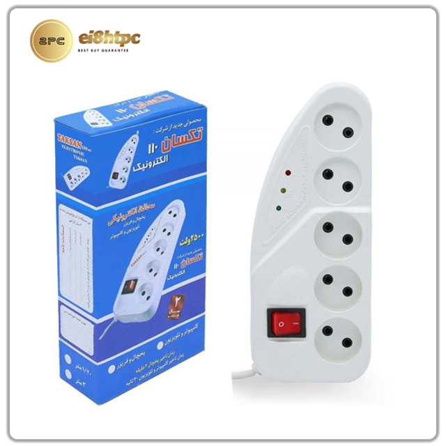 چندراهی برق و محافظ ولتاژ تکسان مدل TS-110